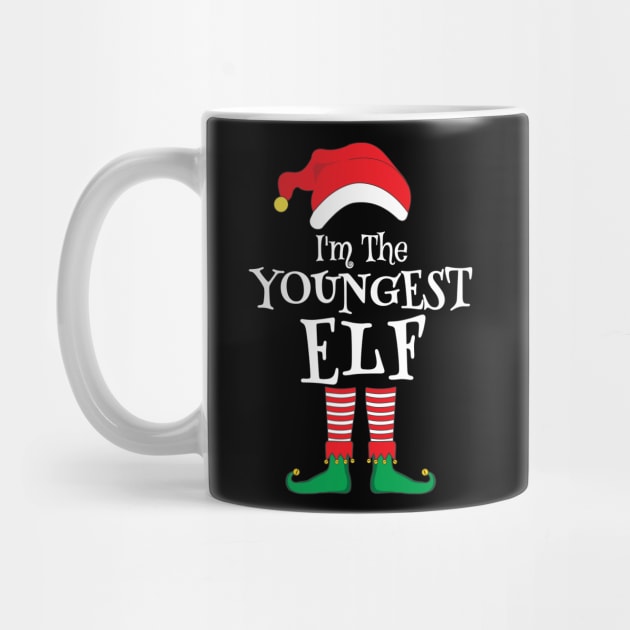 I'm The Youngest Elf Matching Family Christmas Pajama Shirt by TheMjProduction